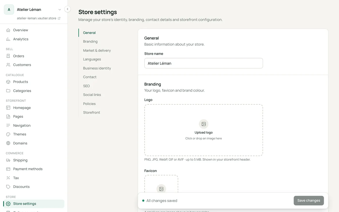 Ein übersichtlicher Ort für Ihren Shop
