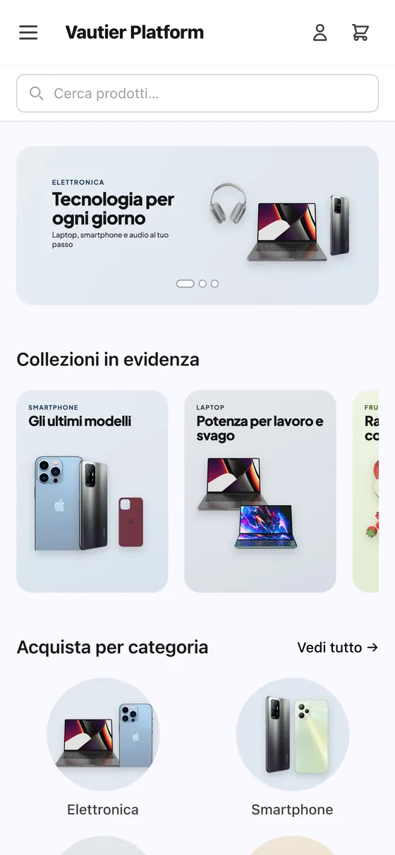 Un negozio Vautier Store su uno smartphone